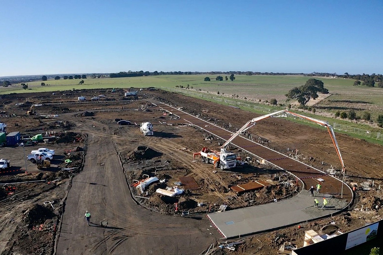Aerial view of Halcyon Horizon construction
