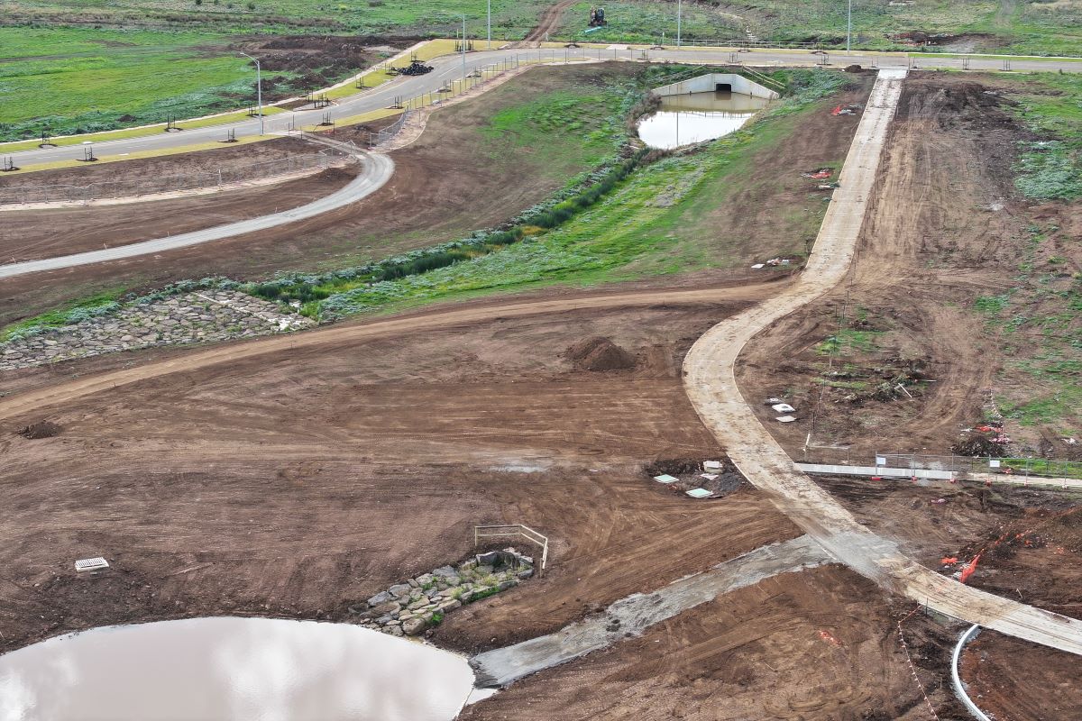 Alternative view of Melbourne Business Park drainage system