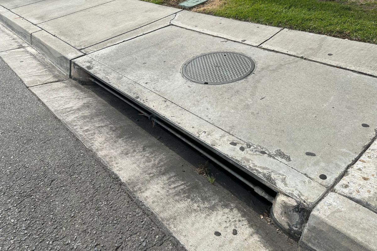A blocked drain that is part of a drainage investigation